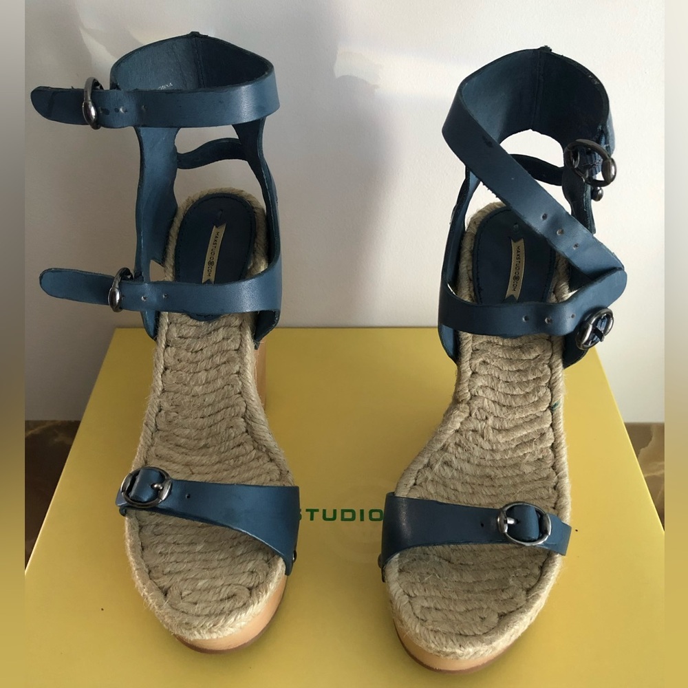 Max Studio leather wedges/souliers en cuir